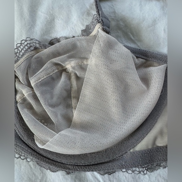Victoria’s Secret Gray Lace Bra SZ 38DD - Picture 7 of 13